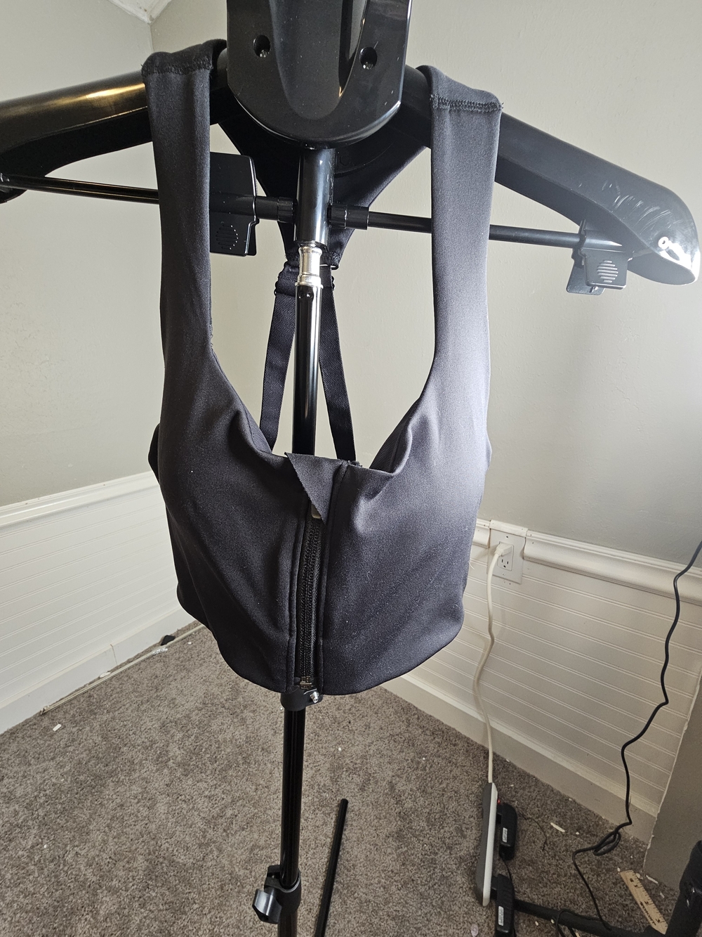 New Balance Sports Bra Black With Front Zip Closure